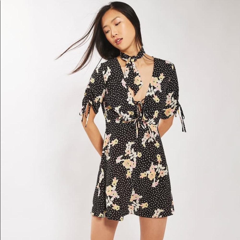 Topshop Floral Tea Dress